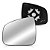 Lente retrovisor com base do logan sandero renaut de 2009 a 2013 lado esquerdo blawer cod 7509 - Imagem 1