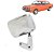 Retrovisor do chevette tubarão chevrolet de 1973 a 1979 lado esquerdo cromado cod 2370 - Imagem 1