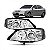 Farol astra chevrolet de 2003 a 2012 lado esquerdo cromado com regulagem manual e elétrica - Imagem 1