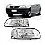 Farol gol volkswagen de 1999 a 2005 lado esquerdo cromado foco simples com chapéu geração três ponteira para choque - Imagem 1