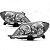 Farol hilux sw4 toyota de 2005 a 2008 lado direito manual cromomix - Imagem 2
