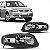 Farol gol volkswagen de 2006 a 2008 lado direito máscara cinza escuro com friso cromado geração 4 - Imagem 1