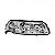 Farol gol volkswagen de 1999 a 2005 lado direito cromado foco duplo - Imagem 2