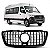 Grade do radiador sprinter mercedes benz de 2020 a 2025 com carcaça preta com friso cromado e moldura para emblema - Imagem 1
