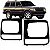 Aro de farol cherokee sport jeep de 1997 a 2002 lado direito preto - Imagem 1