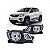 Farol kwid renault de 2017 a 2022 lado esquerdo preto manual sem friso inferior - Imagem 1