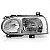 Farol golf volkswagen de 1995 a 1998 lado esquerdo foco duplo alemão gti e glx - Imagem 2