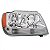 Farol grand cherokee jeep de 1999 a 2004 lado esquerdo cromado com pisca cristal - Imagem 2