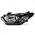 Farol onix e prisma chevrolet de 2017 a 2020 lado esquerdo cromado manual com friso cromado e com LED - Imagem 2