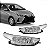 Farol yaris toyota de 2018 a 2025 lado esquerdo cromado elétrico com motor - Imagem 1