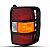 Lanterna pajero mitsubishi de 1998 a 2000 traseira lado direito tricolor com aro preto soquete triângulo três portas - Imagem 2