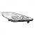 Farol 207 peugeot de 2009 a 2015 e hoggar peugeot de 2010 a 2015 lado esquerdo cromado manual - Imagem 2