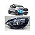 Moldura inferior para choque da grade frontal uno e fiorino fiat de 2011 a 2014 azul com três peças - Imagem 1