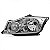 Farol ecosport ford de 2008 a 2012 lado esquerdo cromado manual - Imagem 2