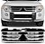 Grade do radiador pajero full mitsubishi de 2011 a 2015 preta e cromada - Imagem 2