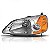 Farol civic honda de 2001 a 2003 lado esquerdo manual com pisca âmbar - Imagem 2