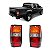 Lanterna l200 mitsubishi de 1987 a 1995 traseira lado direito tricolor com aro preto - Imagem 1