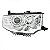 Farol pajero dakar mitsubishi de 2009 a 2013 e l200 triton mitsubishi de 2012 a 2016 lado direito cromado manual - Imagem 2