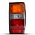 Lanterna l200 mitsubishi de 1992 a 2003 traseira lado direito com aro preto - Imagem 2