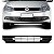Grade do para choque gol volkswagen de 2013 a 2016 dianteira central carcaça preta com friso cromado geração 6 - Imagem 1