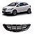 Grade de para choque onix e prisma chevrolet de 2012 a 2016 dianteira central inferior preta com furo e com friso cromado - Imagem 1