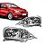 Farol etios toyota de 2012 a 2016 lado direito cromado com carcaça cinza manual - Imagem 1