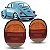 Lente de lanterna fusca volkswagen de 1978 a 1985 traseira tricolor tipo fafa - Imagem 1