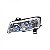 Farol stilo fiat de 2003 a 2011 lado esquerdo elétrico com motor soquete redondo e com auxiliar - Imagem 2