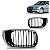 Grade do radiador série 3 bmw de 2002 a 2005 lado esquerdo cromada e preta sedã e cupê - Imagem 1