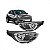 Farol ka ford de 2019 a 2022 lado esquerdo preto e cromado com regulagem manual H4 - Imagem 1