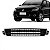 Grade para choque gol volkswagen de 2009 a 2012 dianteira central carcaça preta com friso cromado geração 5 - Imagem 1