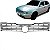 Grade do radiador gol volkswagen de 1995 a 1999 cromada - Imagem 1