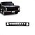 Grade do radiador f1000 ford de 1985 a 1992 preta com aro preto - Imagem 1