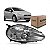 Farol punto fiat de 2007 a 2012 lado direito cromado manual com soquete quadrado - Imagem 1