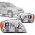 Farol grand cherokee jeep de 1999 a 2001 lado esquerdo cromado - Imagem 1