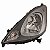 Farol fit honda de 2009 a 2012 lado direito cinza manual - Imagem 2