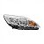 Farol focus ford de 2009 a 2013 lado esquerdo cromado manual - Imagem 2