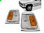 Lanterna hilux toyota de 1993 a 2001 dianteira lado direito cristal e âmbar com aro cromado para tração quatro por dois - Imagem 2