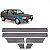Friso gol volkswagen de 1991 a 1996 lateral cinza e preto largo seis peças - Imagem 1
