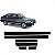 Friso passat volkswagen de 1983 a 1988 lateral preto perfil alto seis peças duas portas bicolor - Imagem 1