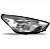 Farol ka ford de 2015 a 2018 lado esquerdo cromado manual - Imagem 2
