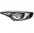 Farol elantra hyundai de 2014 a 2016 lado direito elétrico com motor sem projetor - Imagem 2