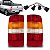Lanterna courier ford de 1996 a 2013 traseira lado esquerdo tricolor com chicote - Imagem 1