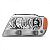 Farol grand cherokee jeep de 1999 a 2004 lado esquerdo cromado limited - Imagem 2