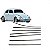 Friso fusca volkswagen de 1965 a 1972 lateral de alumínio largo com sete peças - Imagem 1