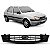 Grade do radiador fiesta ford de 2000 a 2006 preta com moldura inferior do para choque - Imagem 1