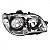 Farol palio fiat de 2004 a 2015 lado direito celebration tipo zoiao H7 e H7 - Imagem 2