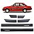 Friso chevette chevrolet de 1987 a 1996 lateral preto versão junior conjunto de 6 peças - Imagem 1