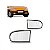 Lente de farol auxiliar clio renault de 1996 a 1998 lado esquerdo raiada tipo dois - Imagem 1
