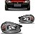 Farol corsa chevrolet de 2000 a 2009 lado esquerdo carcaça preta e máscara cinza - Imagem 1